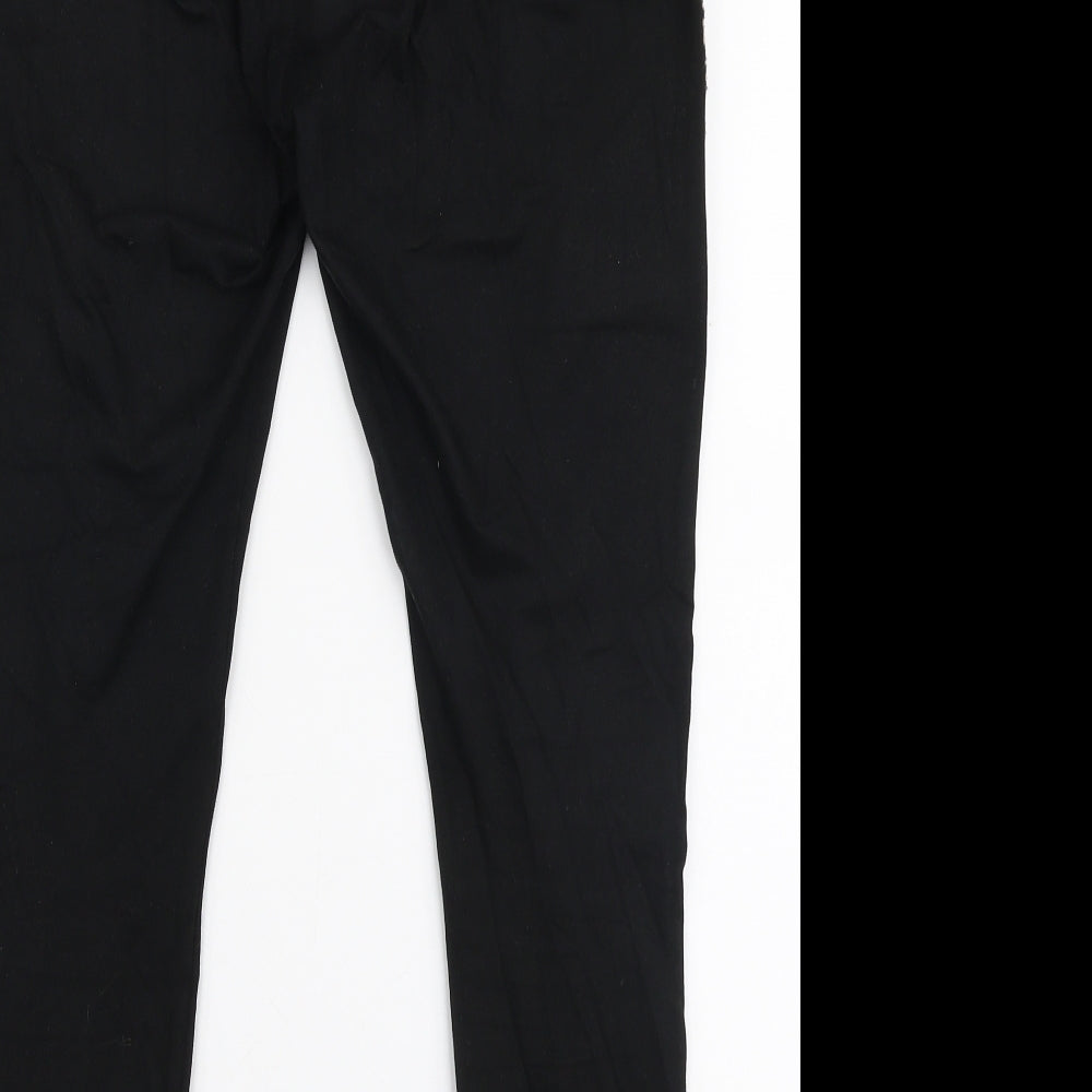 Papaya Womens Black Animal Print Cotton Capri Leggings Size 14 L25 in