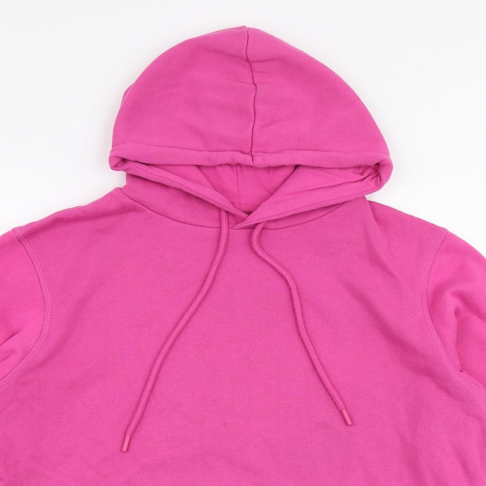 Dunnes Stores Womens Pink  Cotton Pullover Hoodie Size M  Pullover