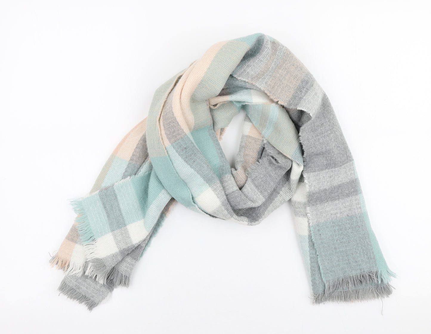 Atmosphere Womens Multicoloured Plaid Acrylic  Scarf