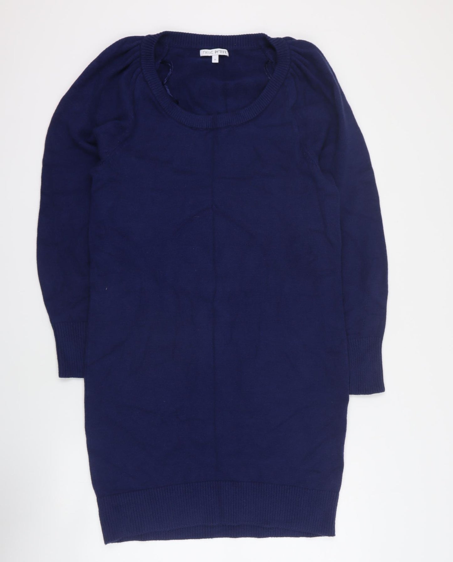 NEXT Womens Blue  Viscose Jumper Dress  Size M  Scoop Neck Pullover