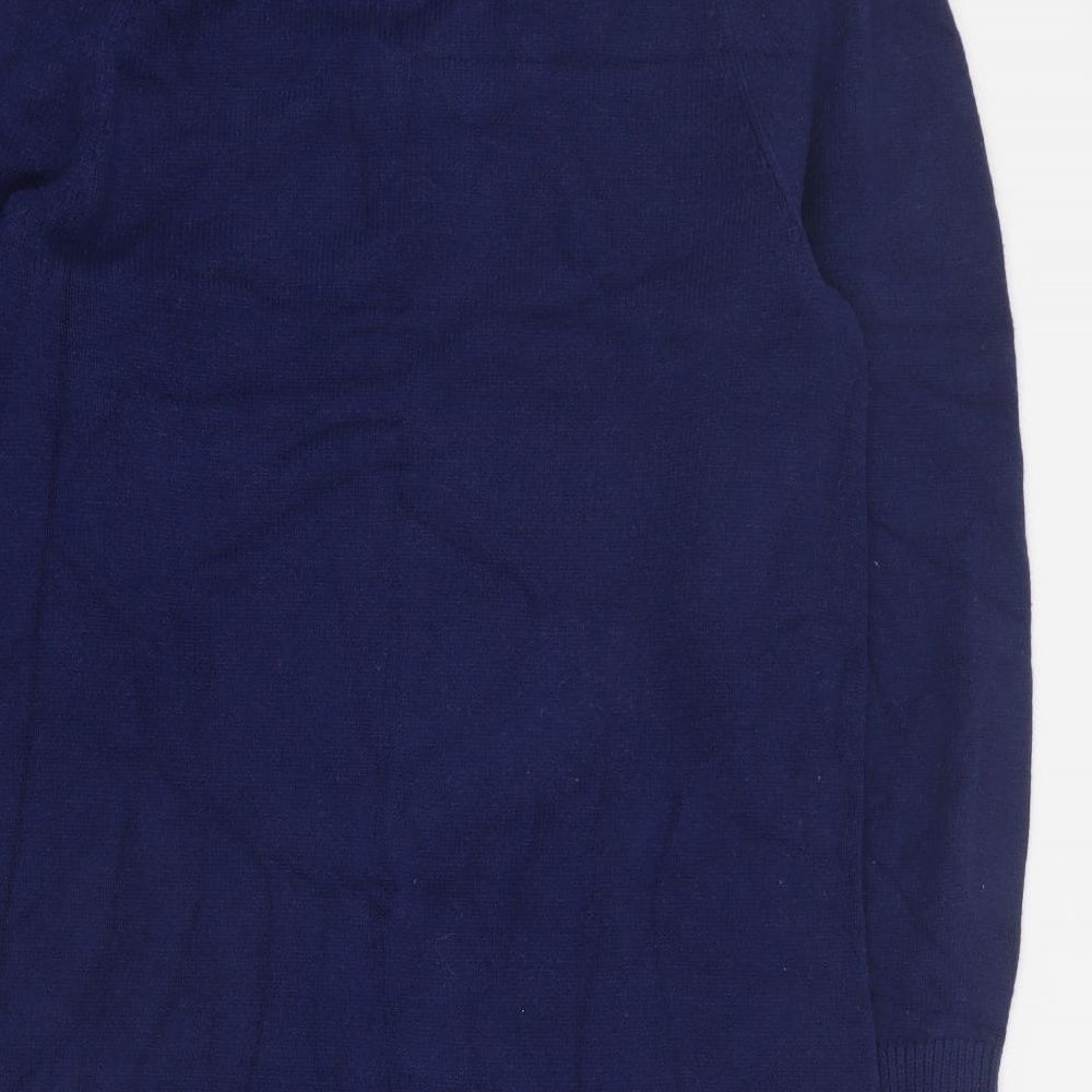 NEXT Womens Blue  Viscose Jumper Dress  Size M  Scoop Neck Pullover