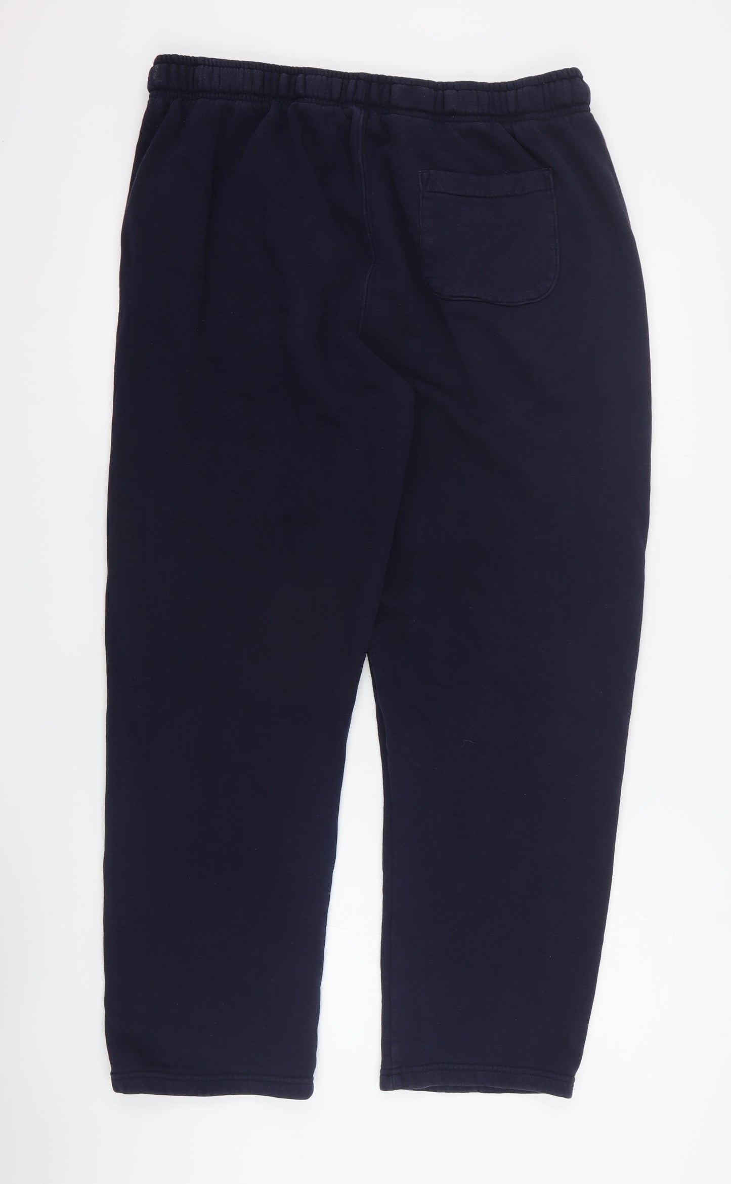 Matalan Mens Blue  Cotton Jogger Trousers Size XL L28 in Regular Drawstring