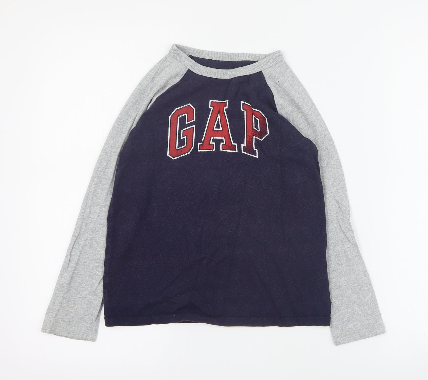 Gap Boys Blue  100% Cotton Basic T-Shirt Size 6-7 Years Crew Neck Pullover