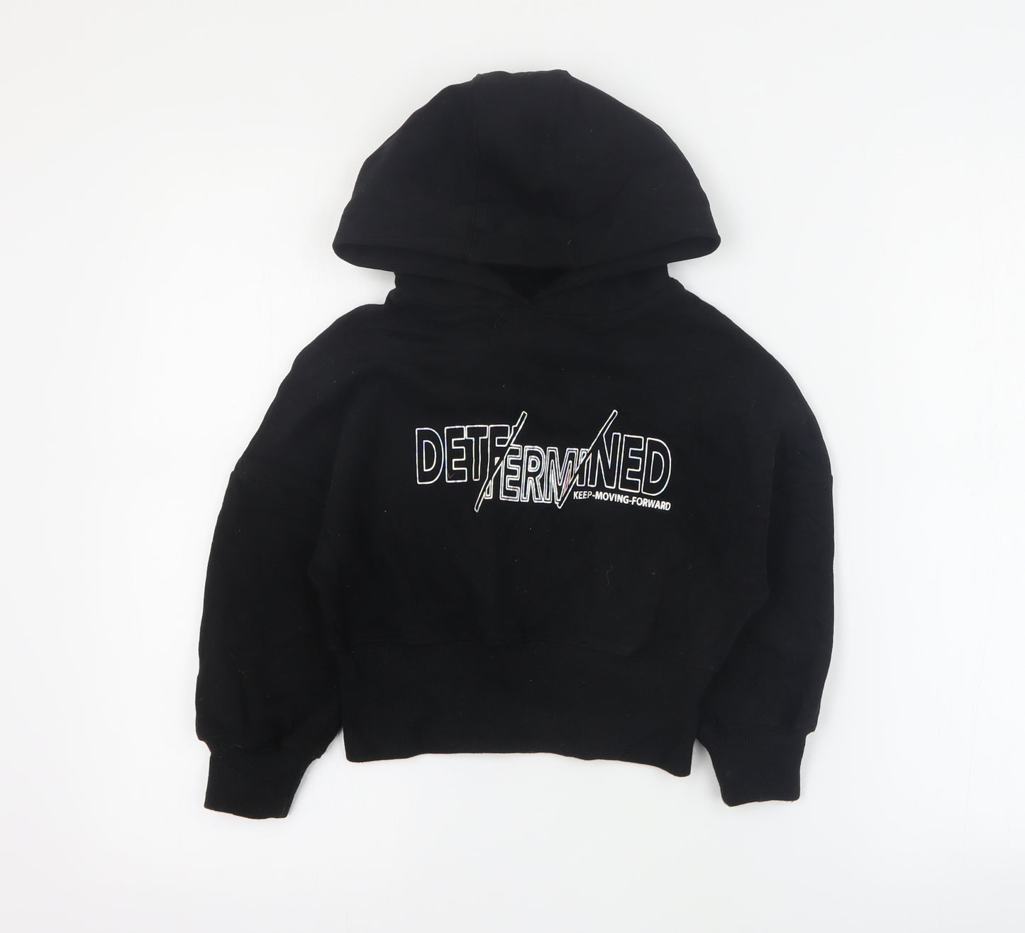 NEXT Girls Black  Cotton Pullover Hoodie Size 5 Years  Pullover