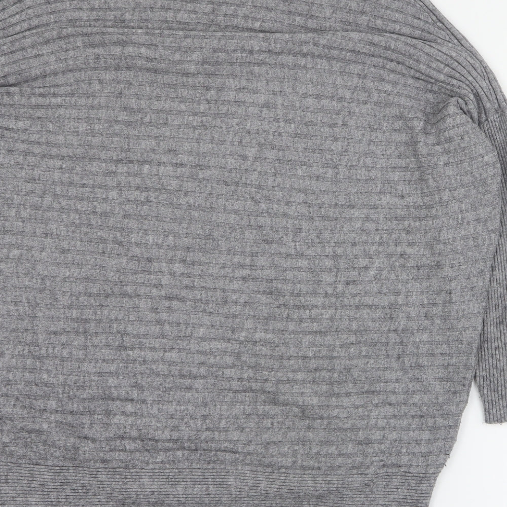 River Island Womens Grey  Viscose Jumper Dress  Size S  Halter Pullover