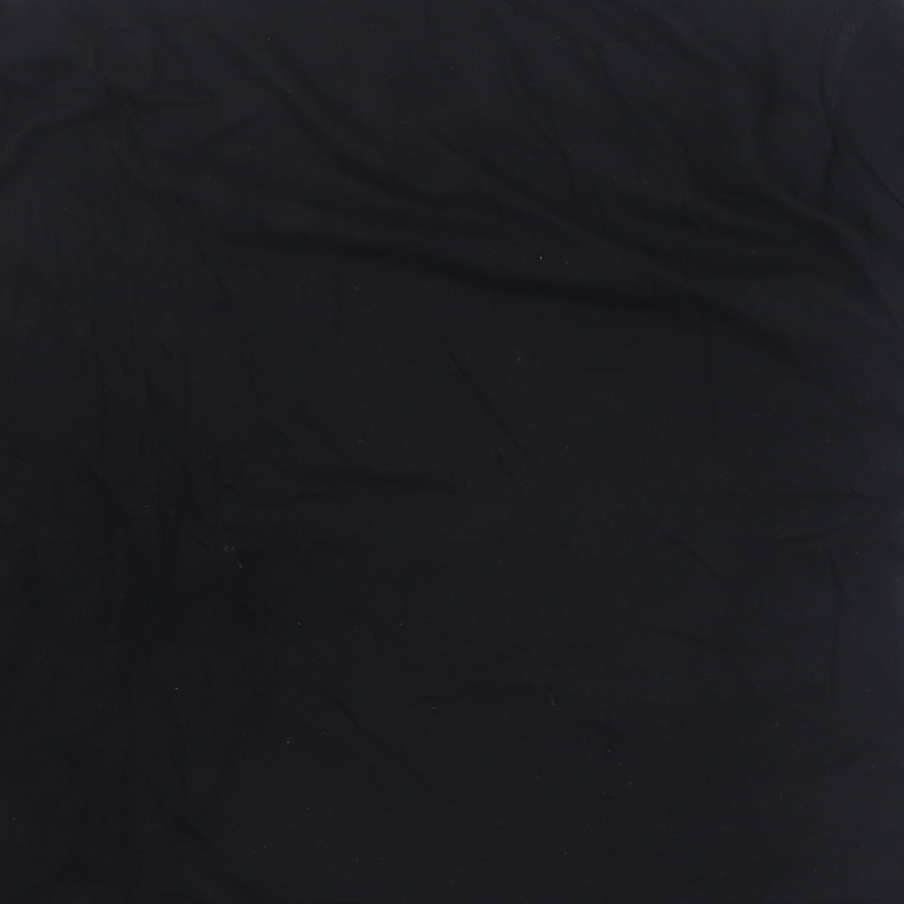 Stradivarius Womens Black  Cotton Basic T-Shirt Size S Crew Neck