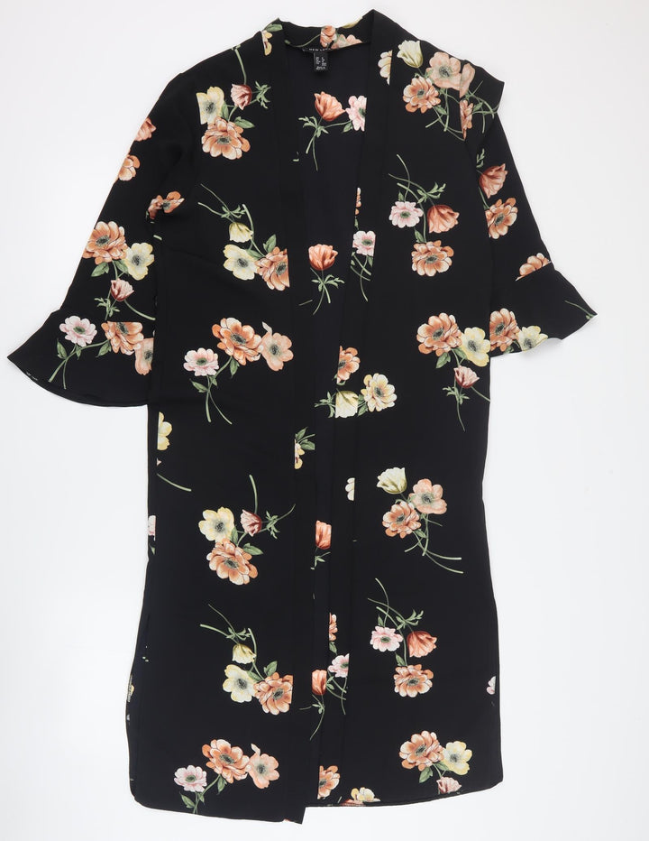New Look Womens Black Floral  Jacket  Size 8
