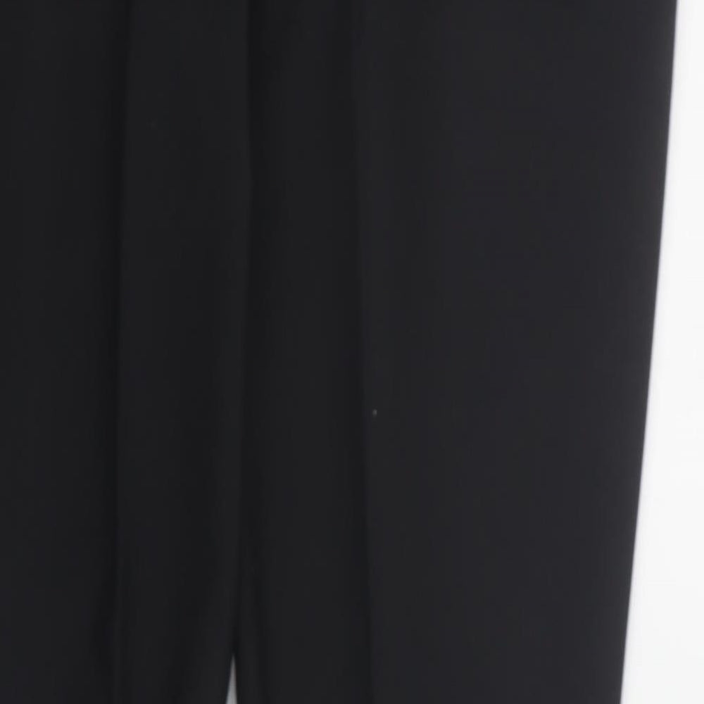 NEXT Womens Black  Cotton Capri Trousers Size 10 L30 in Regular Zip