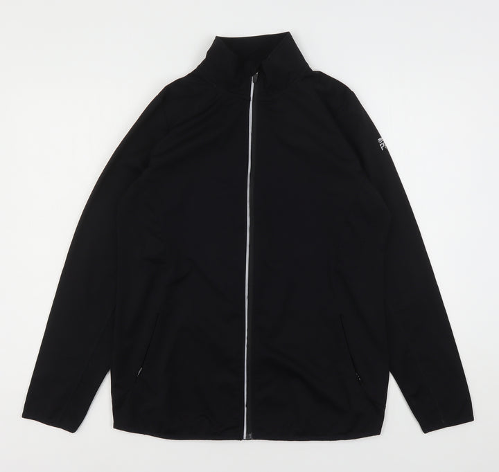 Crivit Womens Black Windbreaker Jacket Size 14 Zip