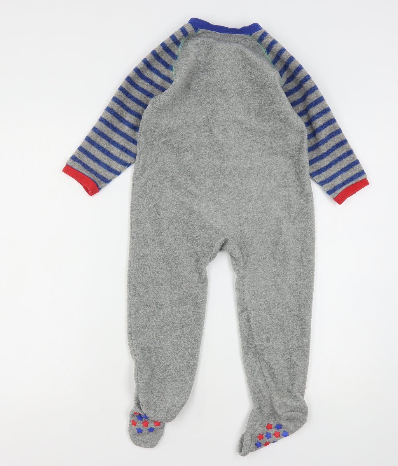 Heatons Boys Grey Striped Polyester  One Piece Size 2-3 Years  Zip
