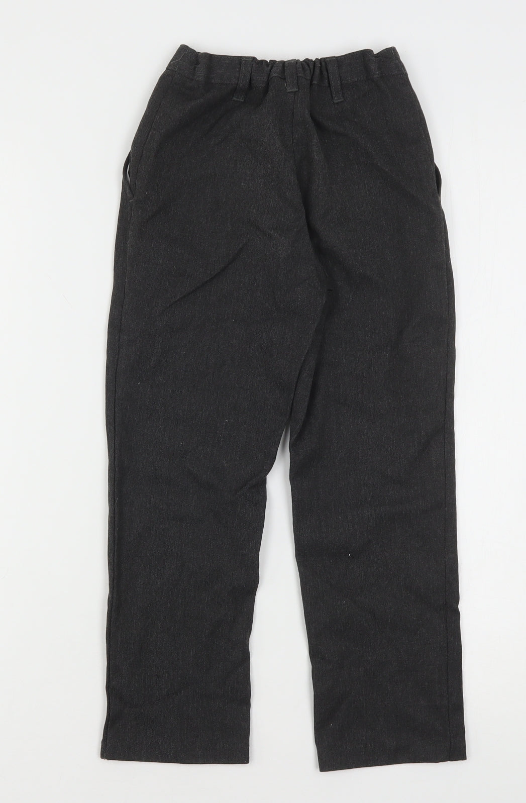 George Boys Grey  Polyester Dress Pants Trousers Size 6-7 Years  Regular Hook & Eye