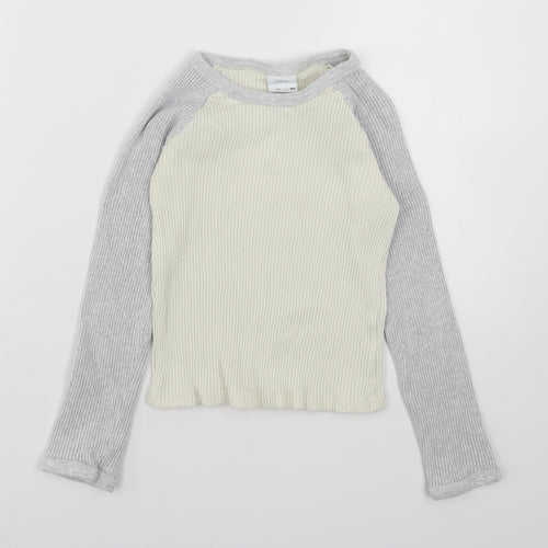 Zara Girls Multicoloured  Cotton Basic T-Shirt Size 10 Years Round Neck
