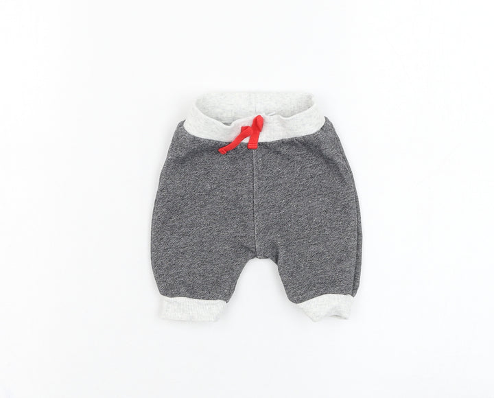 Blue Zoo Boys Grey Cotton Jogger Trousers Size 0-3 Months Pullover