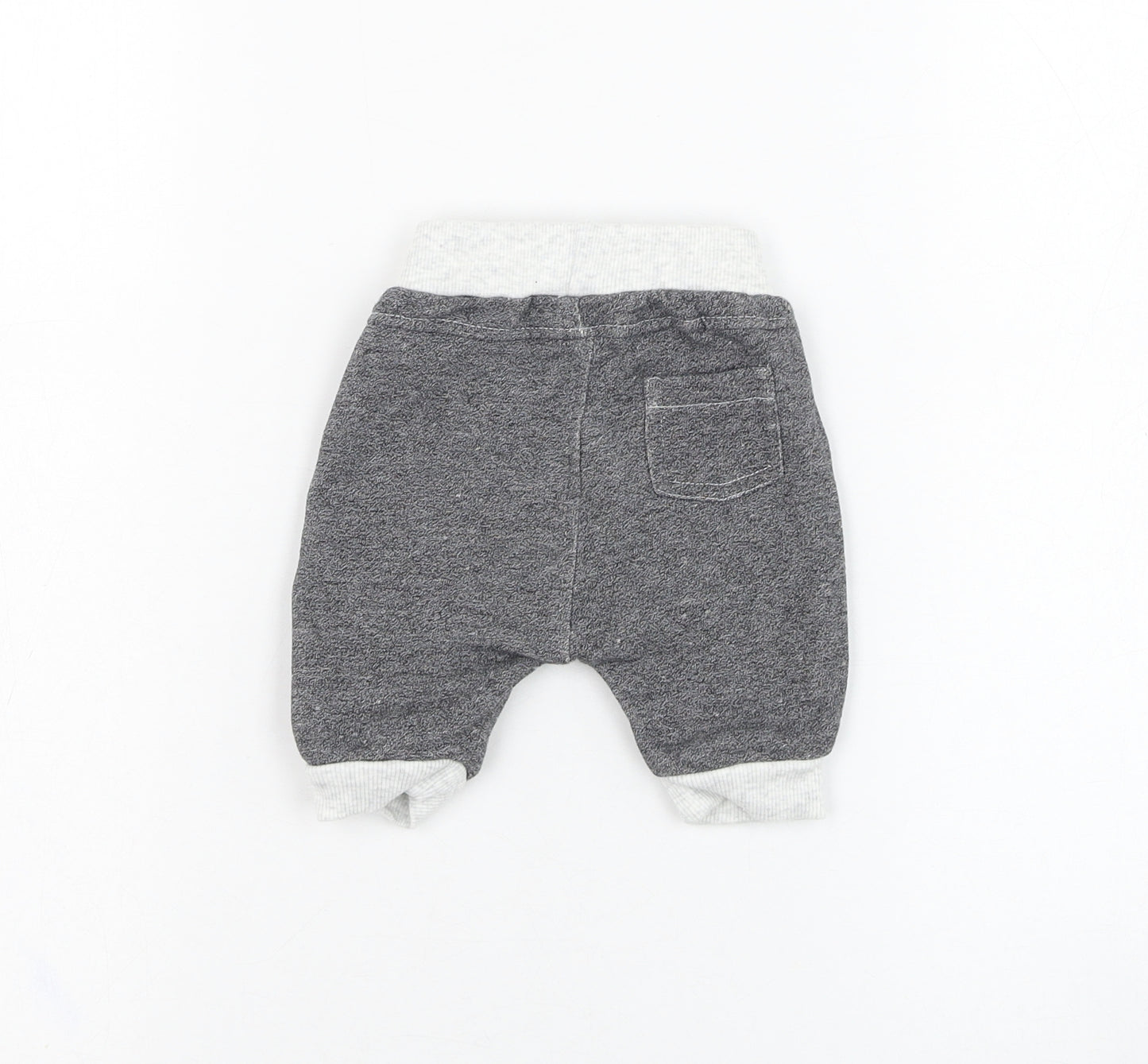 Blue Zoo Boys Grey  Cotton Jogger Trousers Size 0-3 Months  Pullover