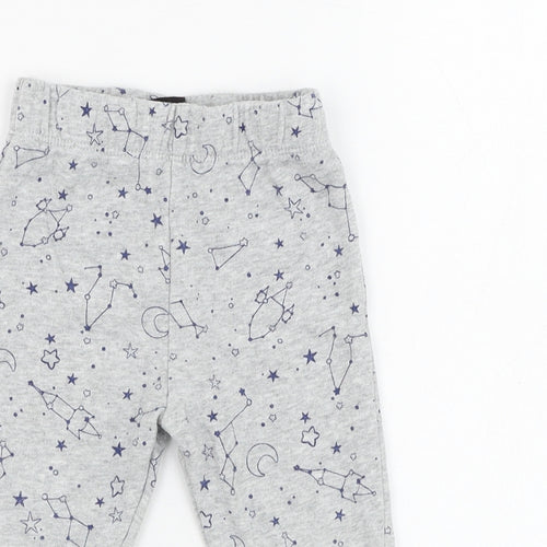 F&F Boys Grey  Cotton Jogger Trousers Size 9-12 Months  Pullover - Constellations