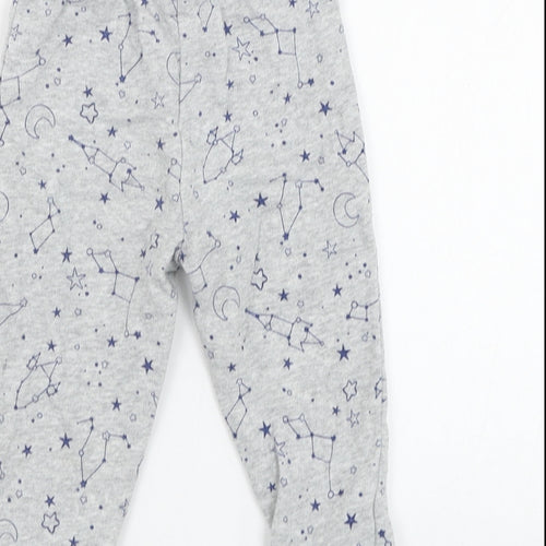 F&F Boys Grey  Cotton Jogger Trousers Size 9-12 Months  Pullover - Constellations