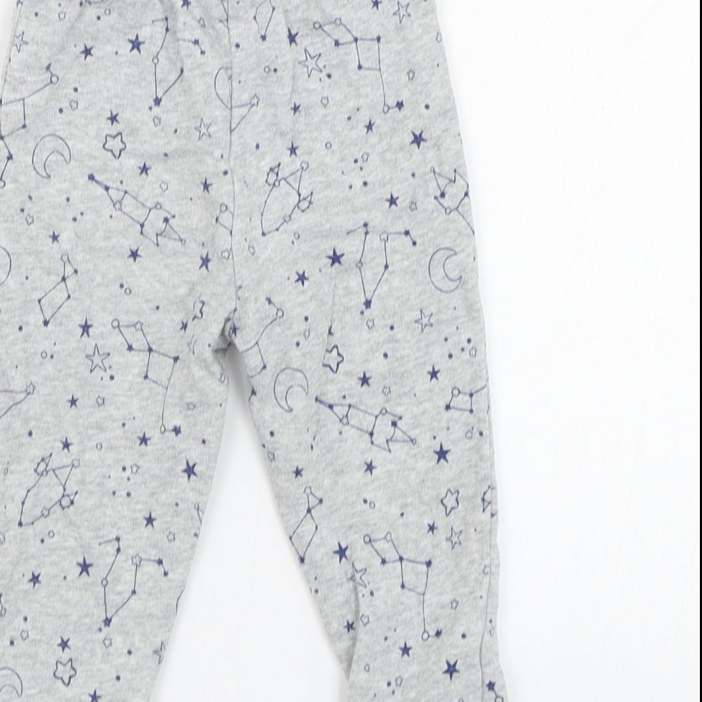 F&F Boys Grey  Cotton Jogger Trousers Size 9-12 Months  Pullover - Constellations