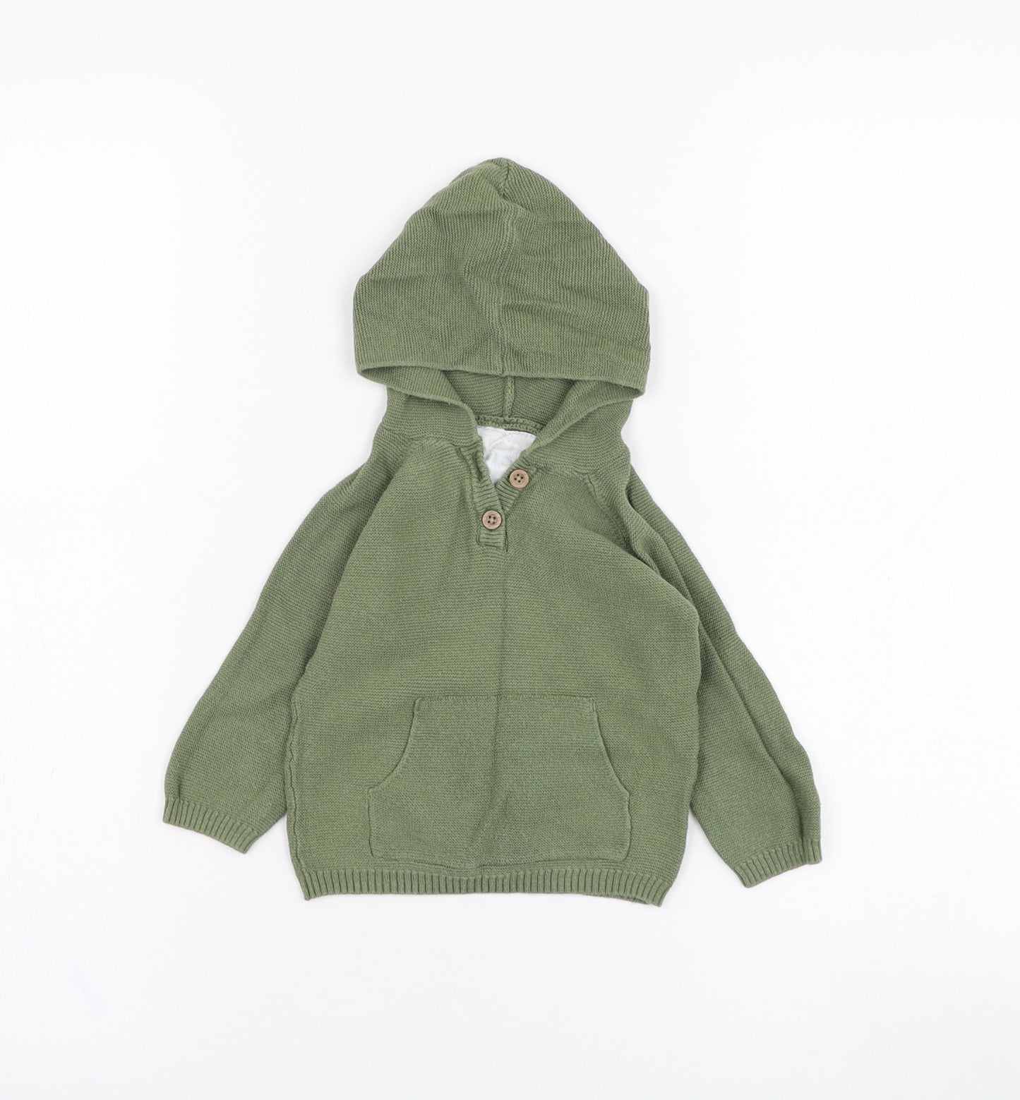 F&F Boys Green  Cotton Pullover Jumper Size 6-9 Months  Pullover