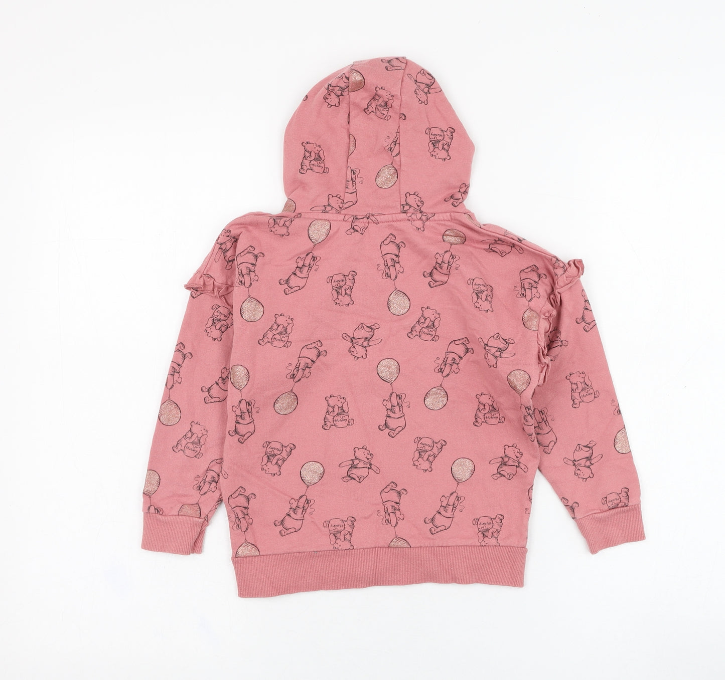 Primark Girls Pink  Cotton Pullover Hoodie Size 5-6 Years  Pullover - Winnie The Pooh