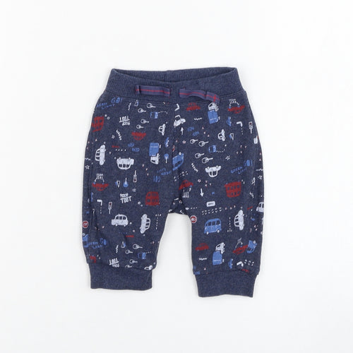 George Boys Blue  Cotton Jogger Trousers Size 0-3 Months  Pullover - Vehicle