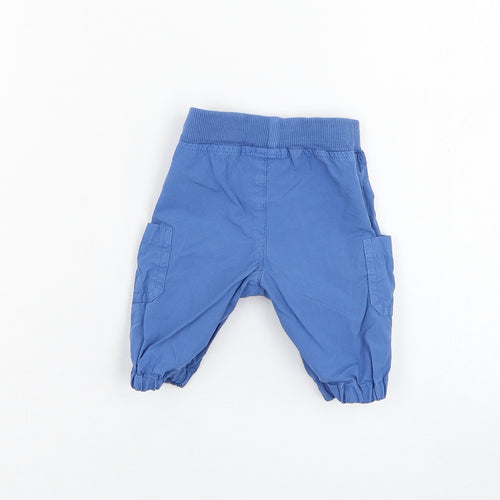 United Colors of Benetton Boys Blue  Cotton Track Pants Trousers Size 0-3 Months  Pullover
