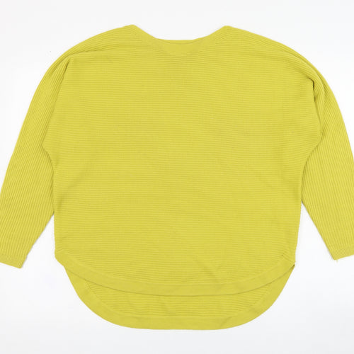 Principles Womens Yellow Round Neck  Acrylic Pullover Jumper Size 14