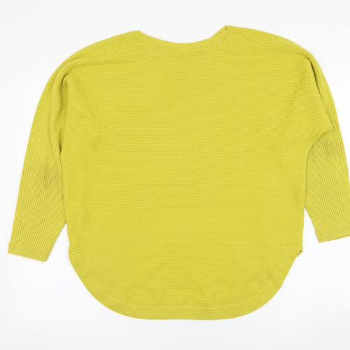 Principles Womens Yellow Round Neck  Acrylic Pullover Jumper Size 14