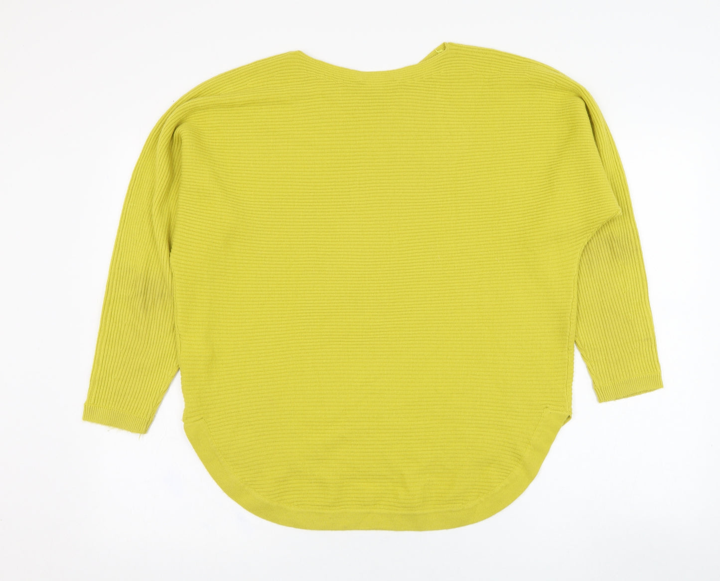 Principles Womens Yellow Round Neck  Acrylic Pullover Jumper Size 14
