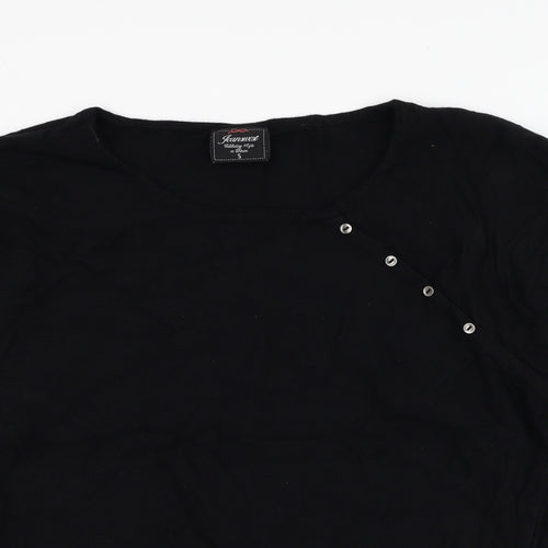 Jeanswest Womens Black Round Neck  Rayon Pullover Jumper Size S