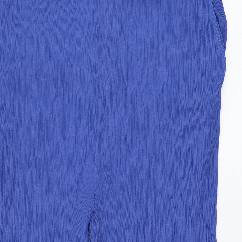 Tigi Womens Blue  Viscose Cropped Trousers Size 18 L20 in Regular