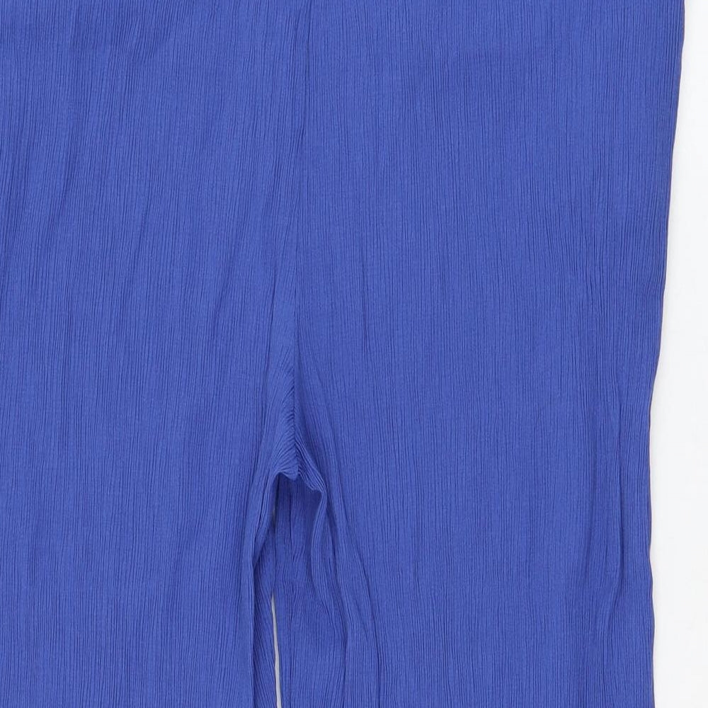 Tigi Womens Blue  Viscose Cropped Trousers Size 18 L20 in Regular