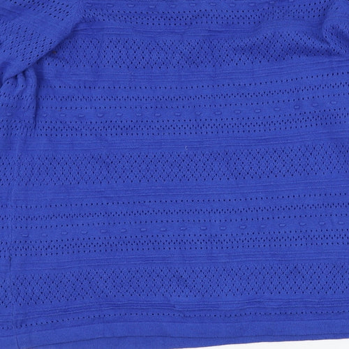 Dorothy Perkins Womens Blue Square Neck  Polyester Pullover Jumper Size 10