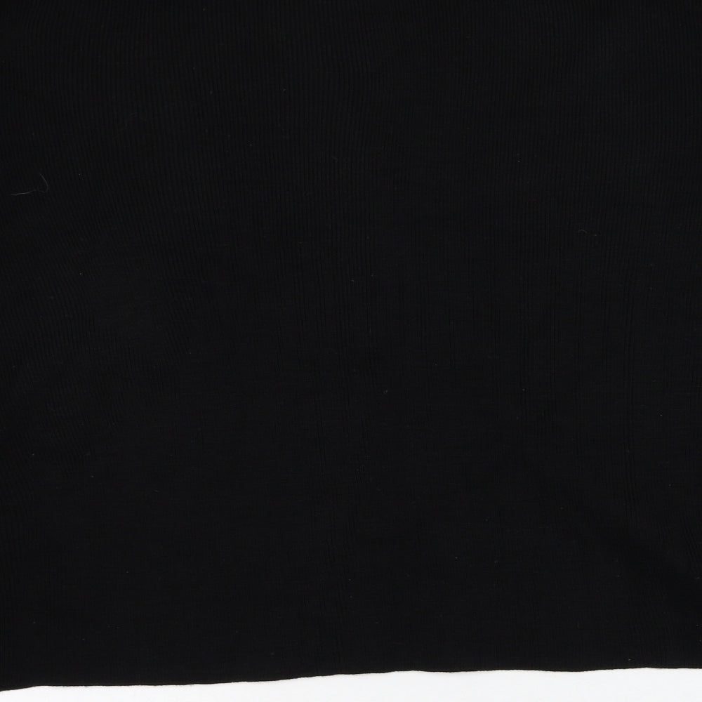 George Womens Black Round Neck  Acrylic Pullover Jumper Size 14