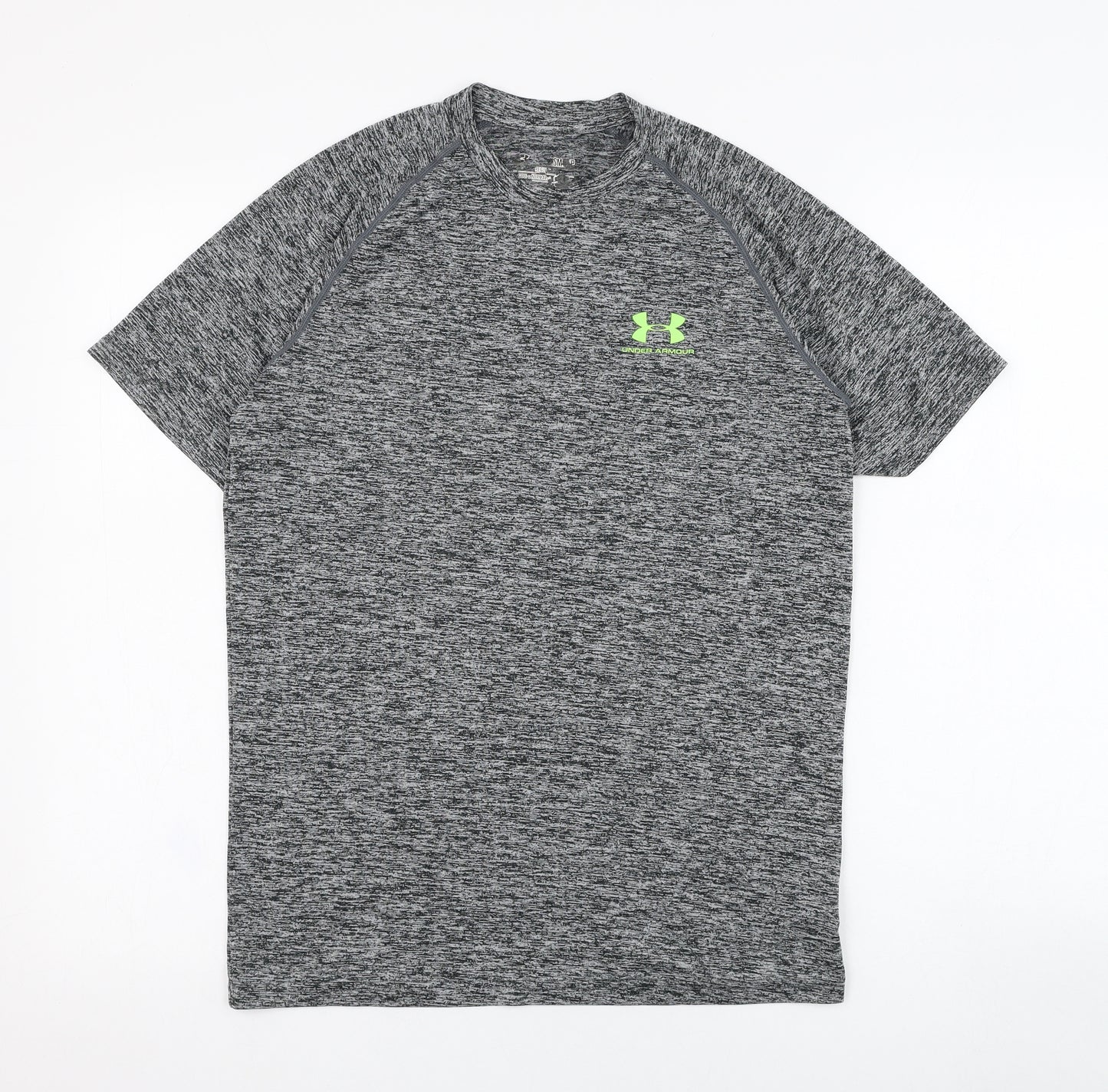 Under armour Mens Grey  Polyester Basic T-Shirt Size S Round Neck Pullover