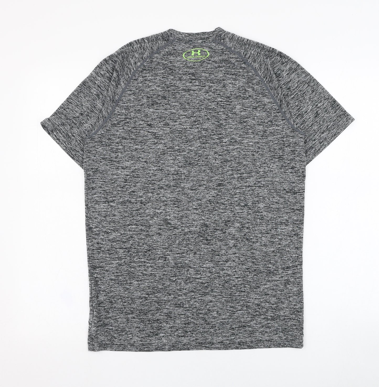 Under armour Mens Grey  Polyester Basic T-Shirt Size S Round Neck Pullover