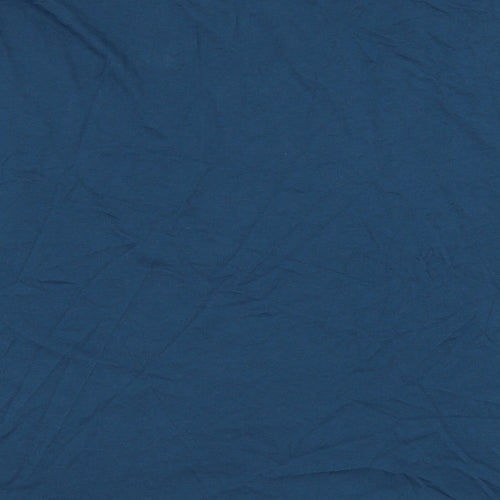 marksd Womens Blue  Cotton Basic T-Shirt Size 16 Round Neck - Happy, Loungewear