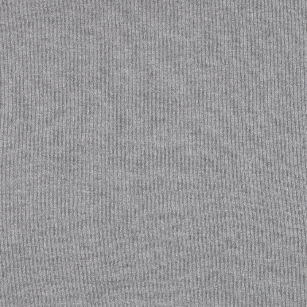Yessica Womens Grey Round Neck  Polyester Cardigan Jumper Size S
