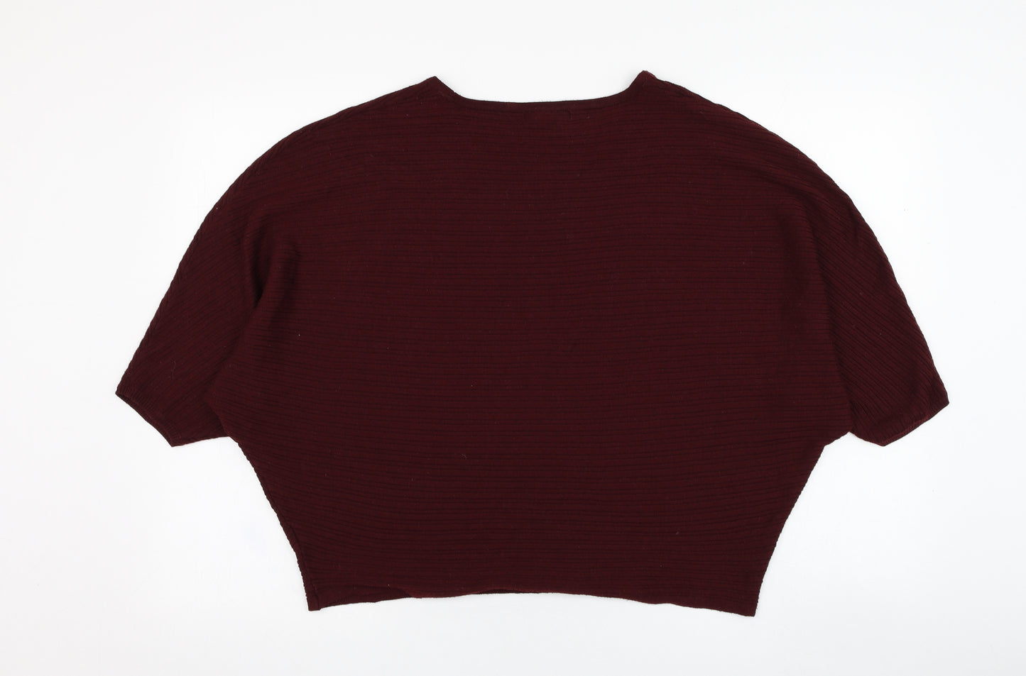F&F Womens Red Round Neck  Polyester Pullover Jumper Size 10