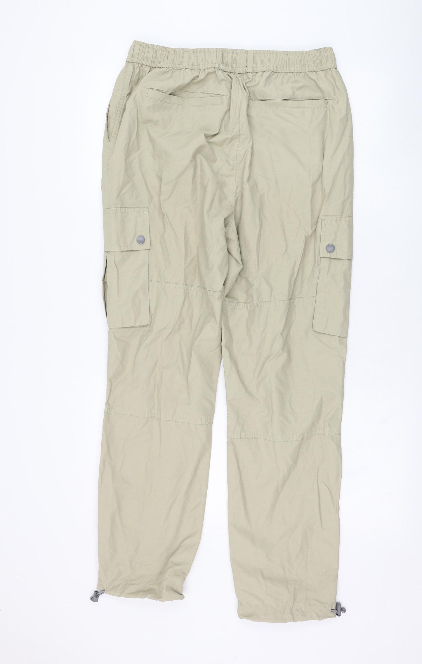 New Look Mens Green  Cotton Cargo Trousers Size M L28 in Regular
