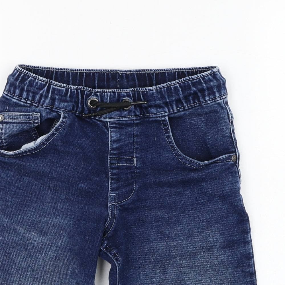 George Boys Blue  Cotton Bermuda Shorts Size 8-9 Years  Regular