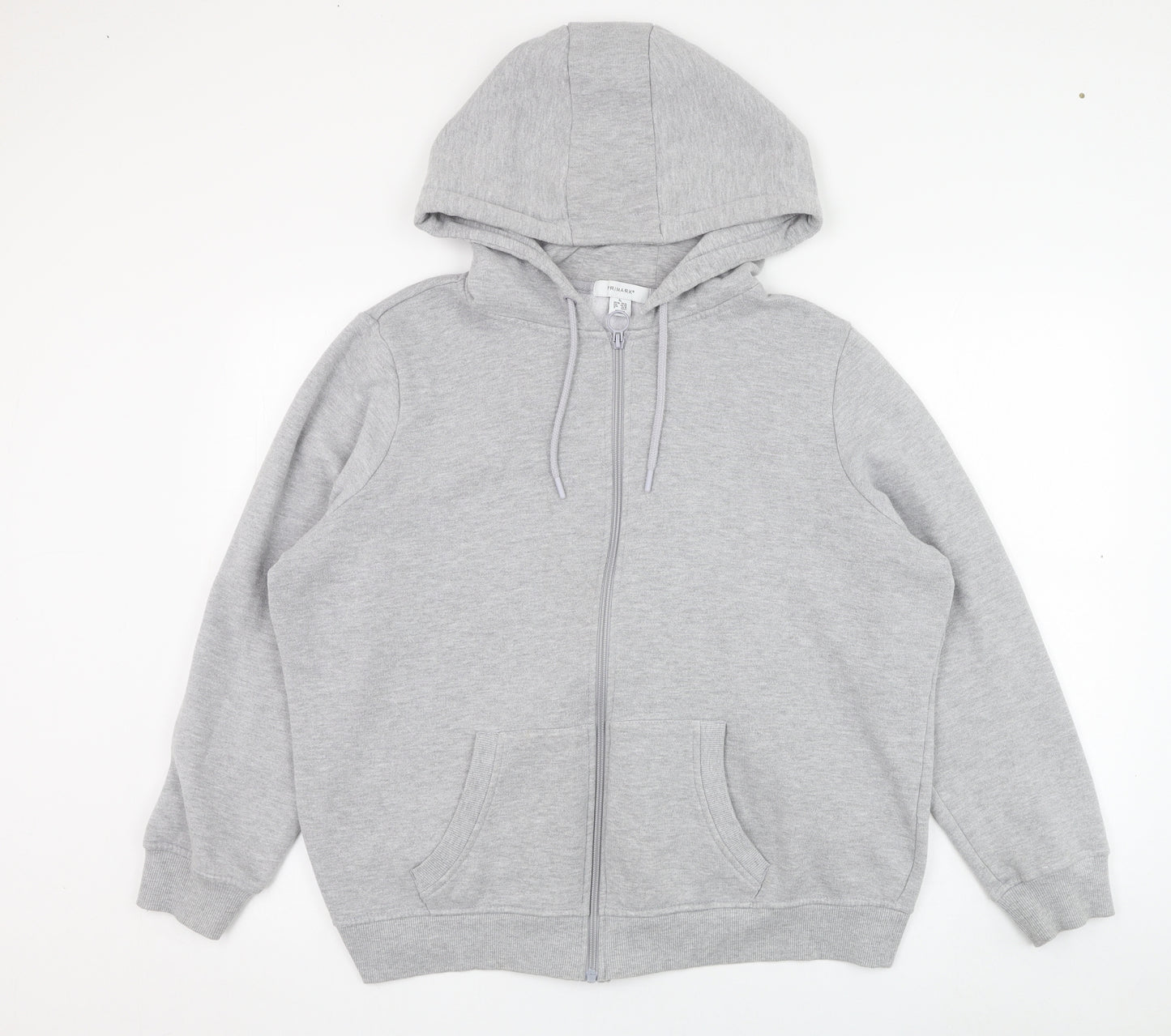 Primark Womens Grey  Cotton Full Zip Hoodie Size 18  Zip