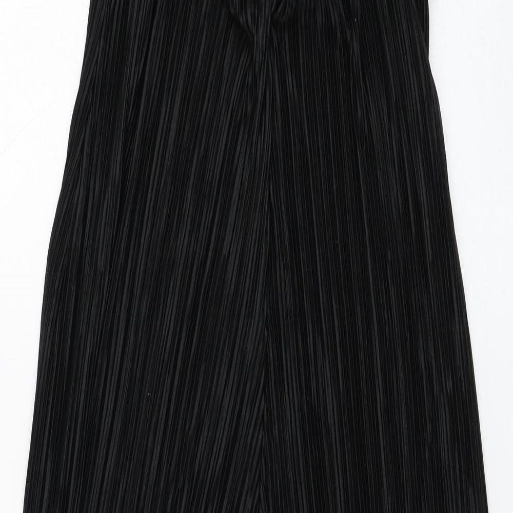 Preworn Womens Black  Polyester Jumpsuit One-Piece Size 8 L22 in Tie