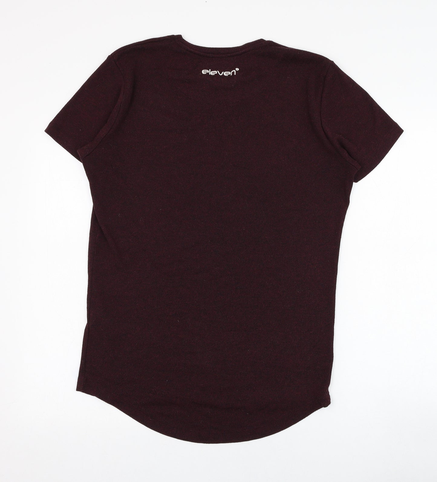 11 degrees Mens Purple  Polyester  T-Shirt Size S Round Neck
