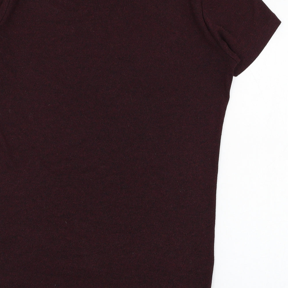 11 degrees Mens Purple  Polyester  T-Shirt Size S Round Neck