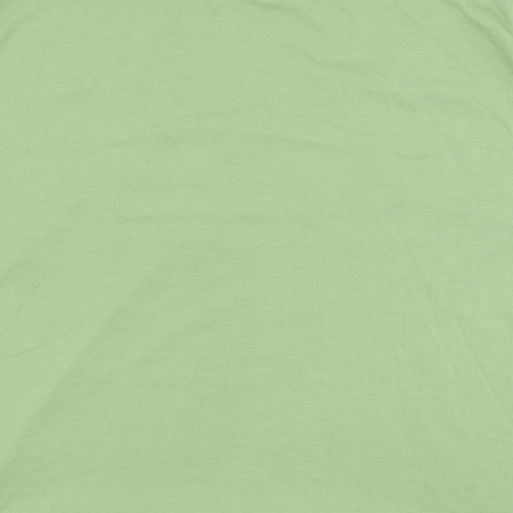 SheIn Womens Green  Cotton Basic T-Shirt Size 2XL Round Neck - Alaska