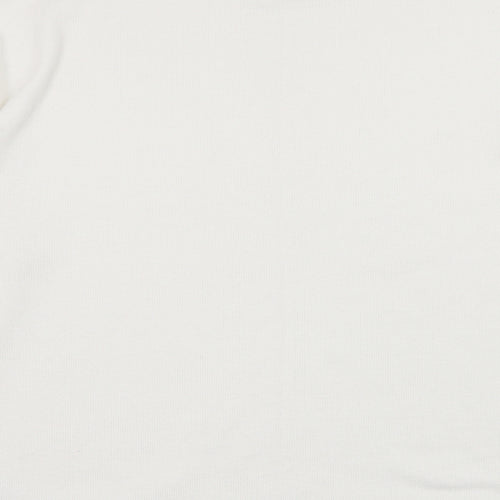 Dunnes Stores Womens Ivory Round Neck  Polyester Pullover Jumper Size 8