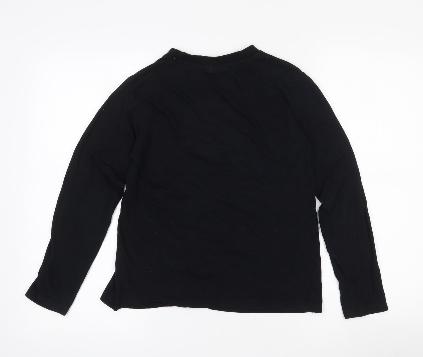 Primark Boys Black  Cotton Pullover T-Shirt Size 11-12 Years Crew Neck  - Star Wars