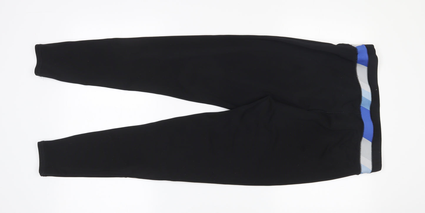 F&F Womens Black  Polyester Track Pants Leggings Size M L26 in Regular