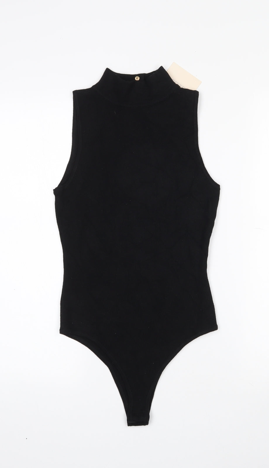 Girl in Mind Womens Black  Viscose Bodysuit One-Piece Size S   - S/M