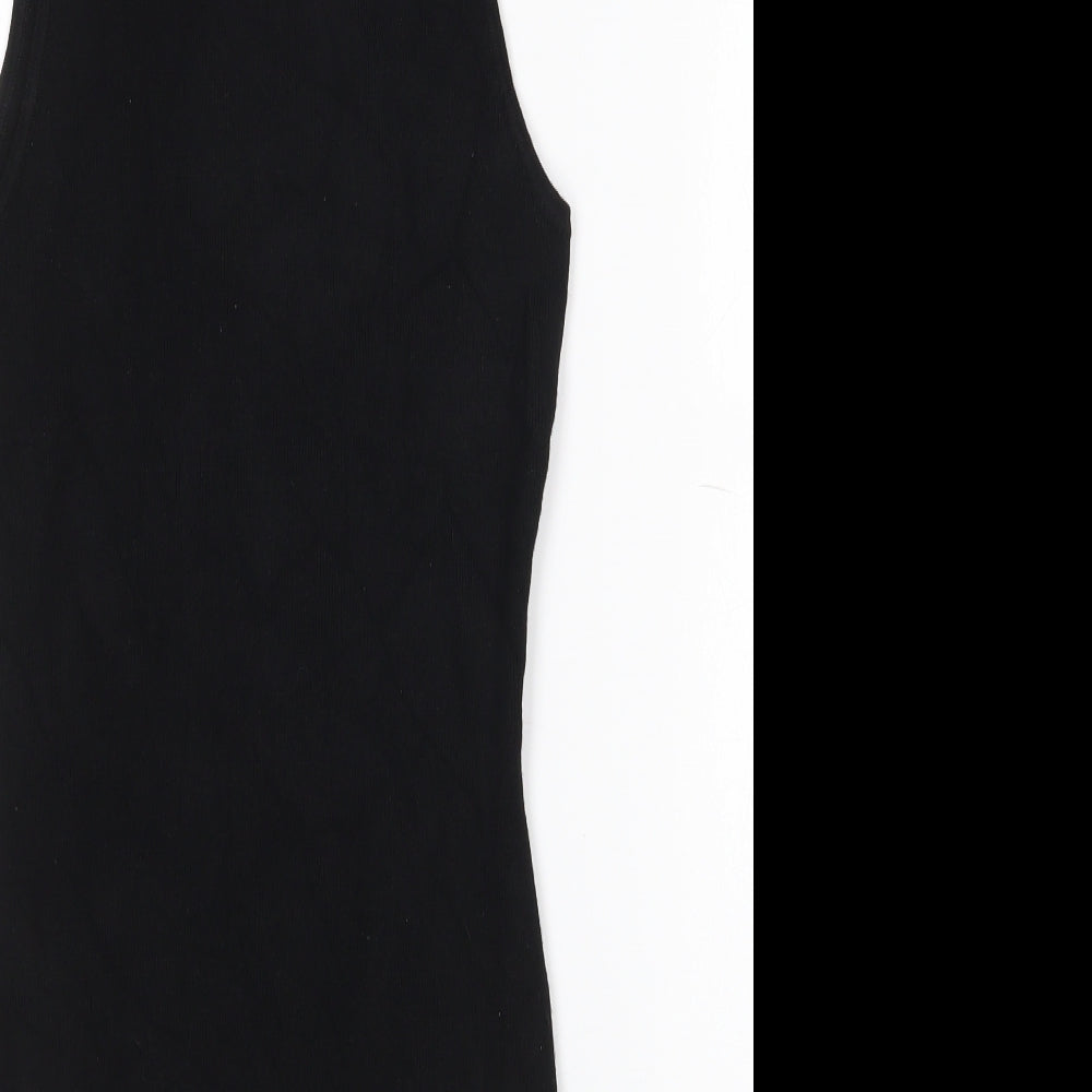 Girl in Mind Womens Black  Viscose Bodysuit One-Piece Size S   - S/M